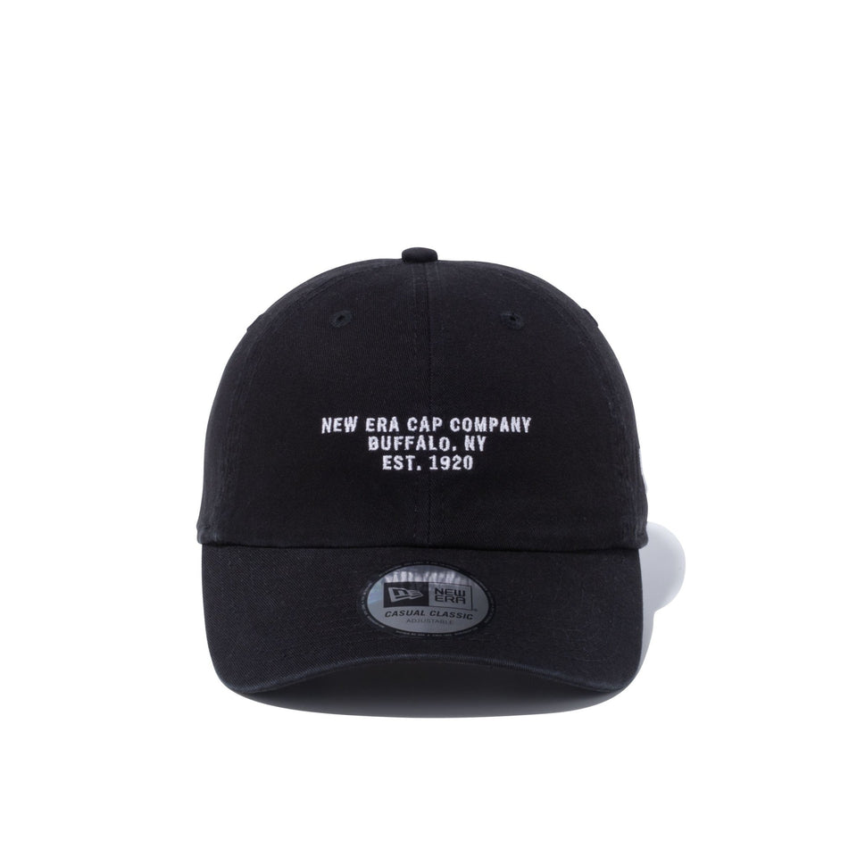 Casual Classic リアストラップエンブロイダリー NEW ERA CAP COMPANY ブラック × ホワイト - 12326085-OSFA | NEW ERA ニューエラ公式オンラインストア