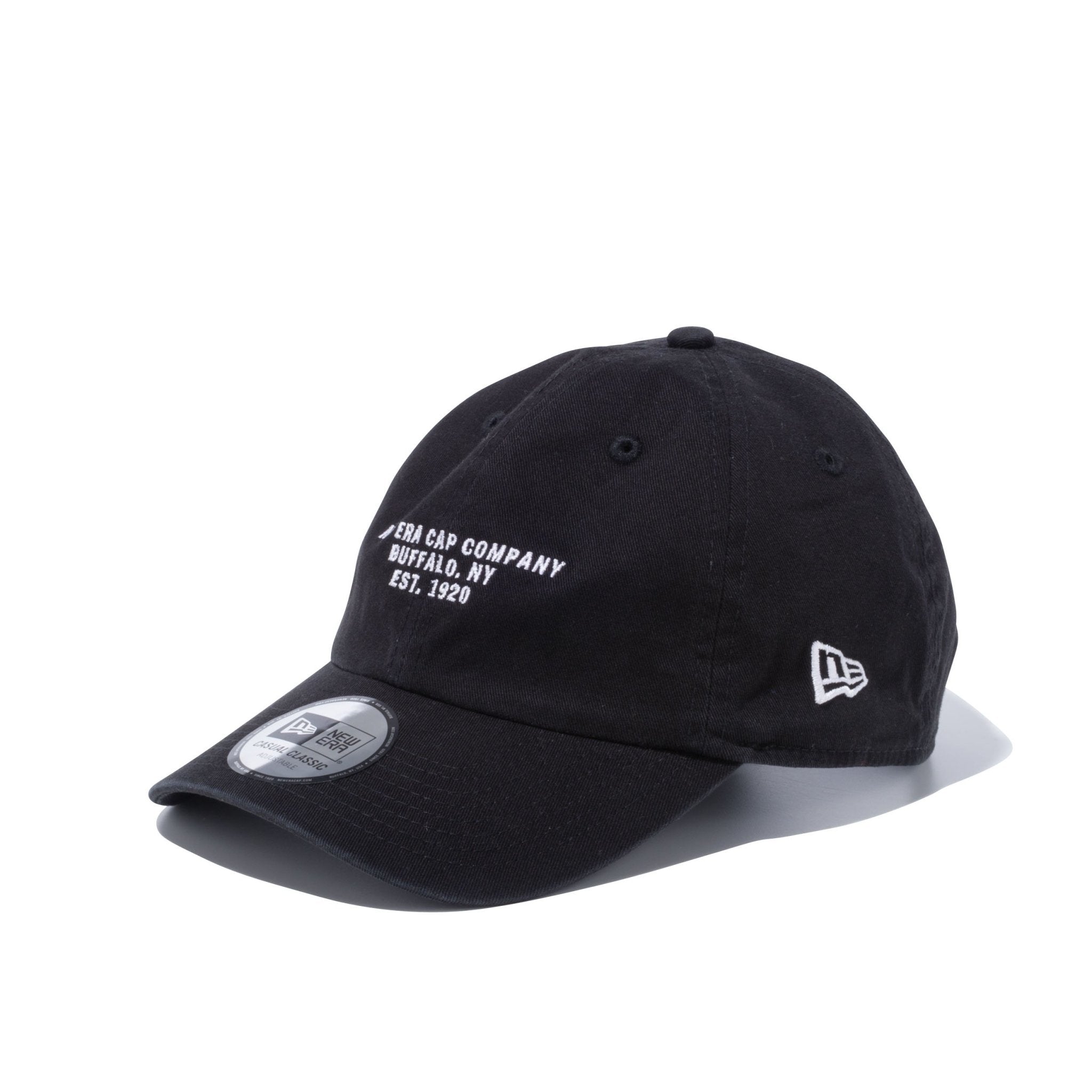 カジュアルクラシック リアストラップエンブロイダリー NEW ERA CAP COMPANY ブラック × ホワイト