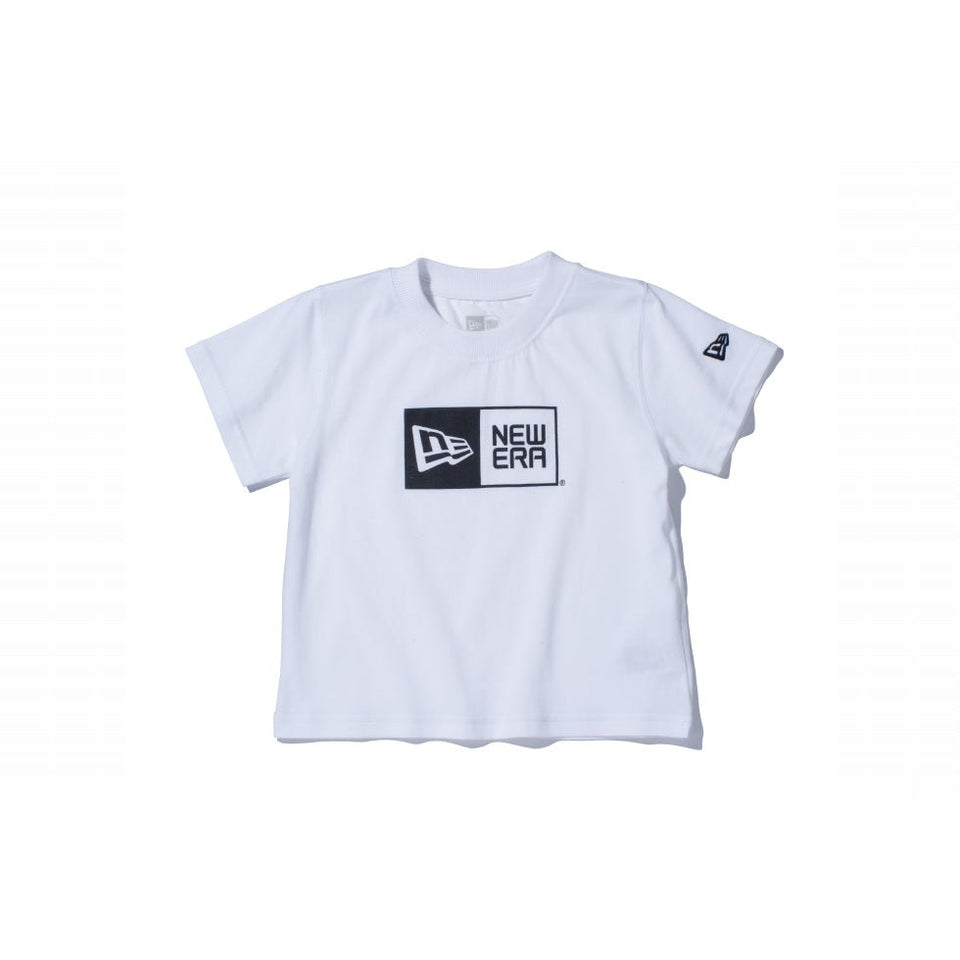 Child コットン Tシャツ ボックスロゴ ホワイト × ブラック