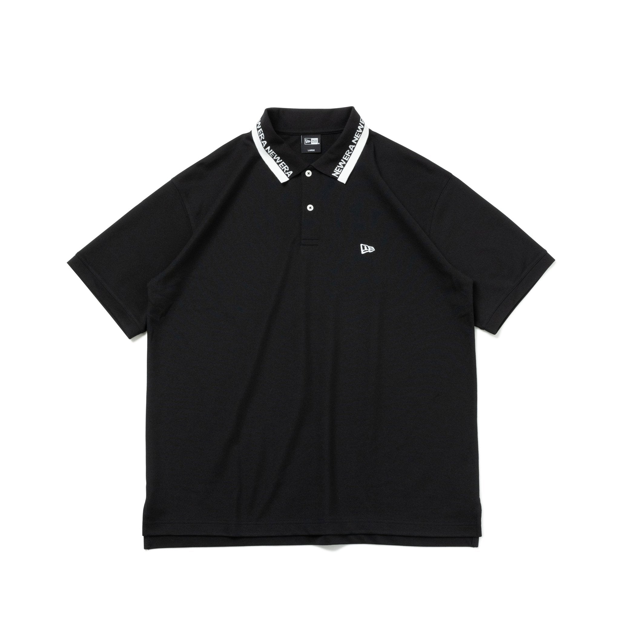 半袖 オーバーサイズド ポロシャツ Collar Logo ブラック | ニューエラ 