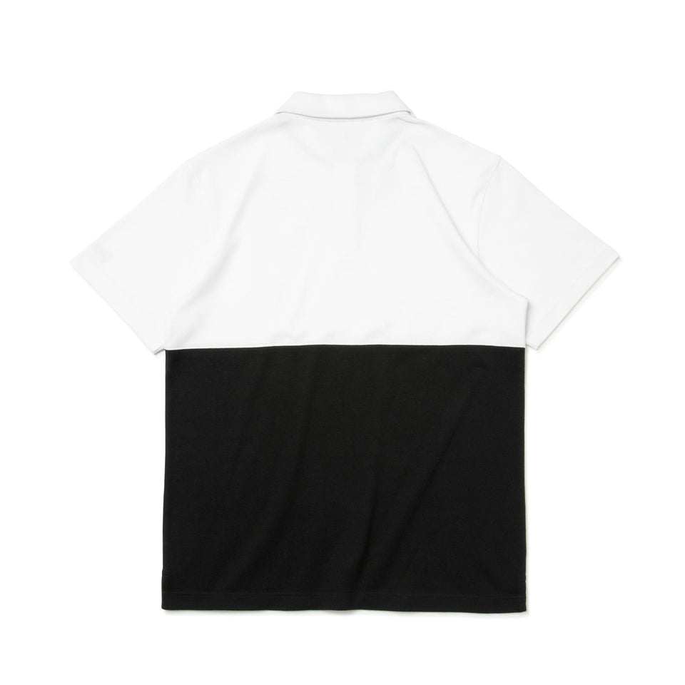 【ゴルフ】 半袖 ポロシャツ Color Block ホワイト/ブラック
