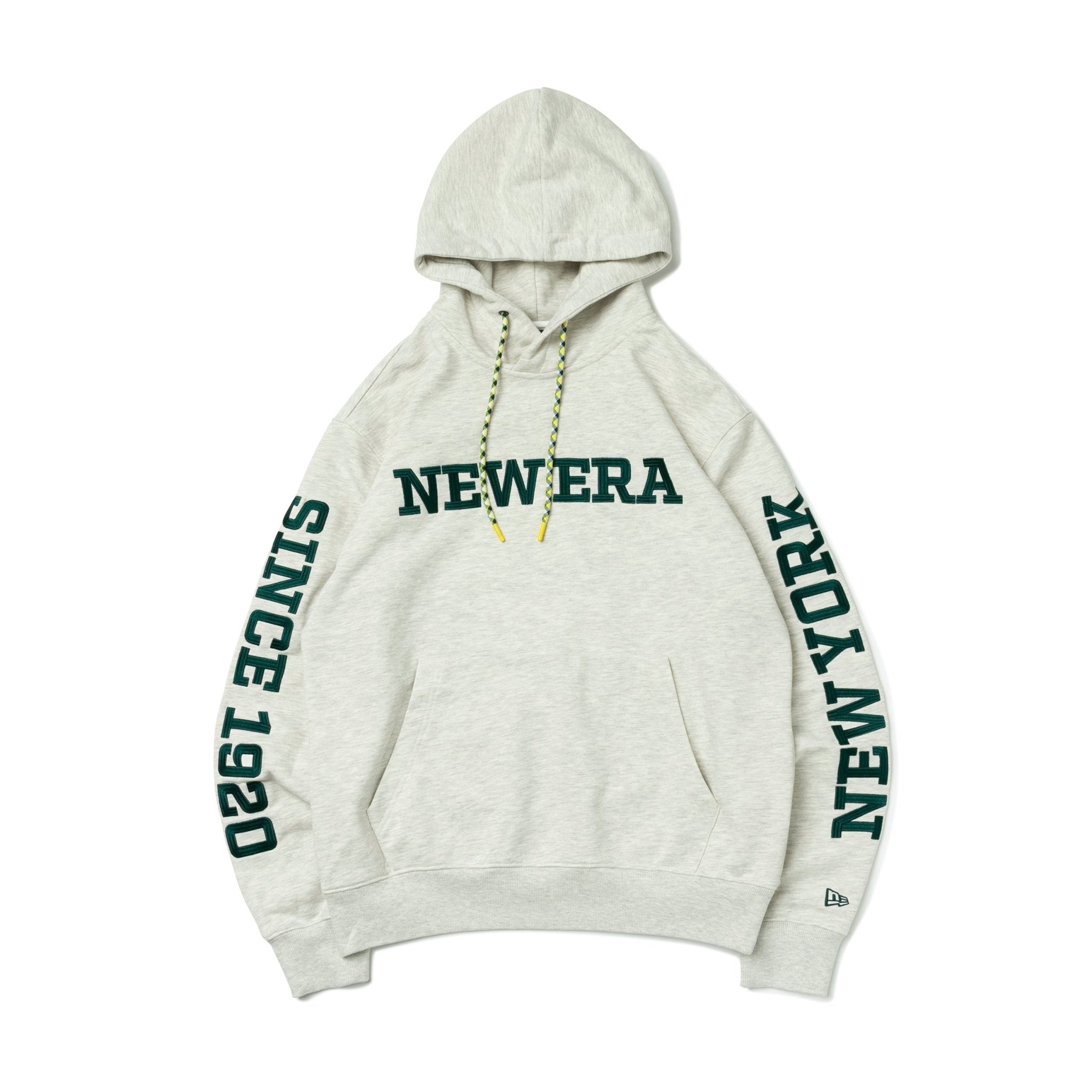 【ゴルフ】 ドライスウェット プルオーバーフーディー NEW ERA NEW YORK SINCE 1920 オートミール × ダークグリーン