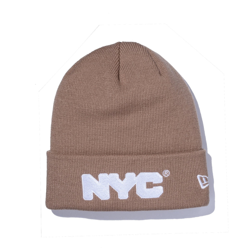 ベーシック カフニット NYC チャンキーロゴ ベージュ - 12864445-OSFM | NEW ERA ニューエラ公式オンラインストア