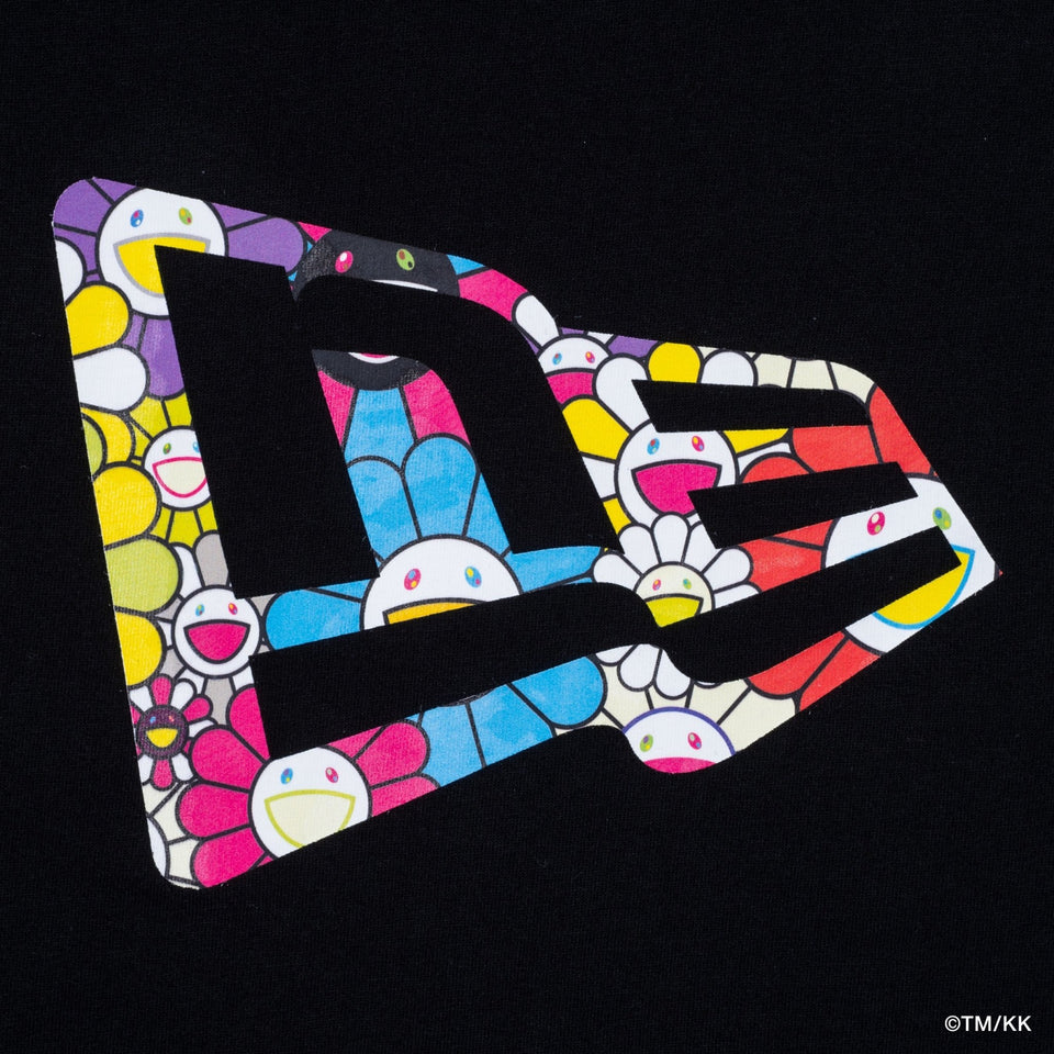 S/S RELAXED FIT COTTON TEE TAKASHI MURAKAMI FLAG BLACK