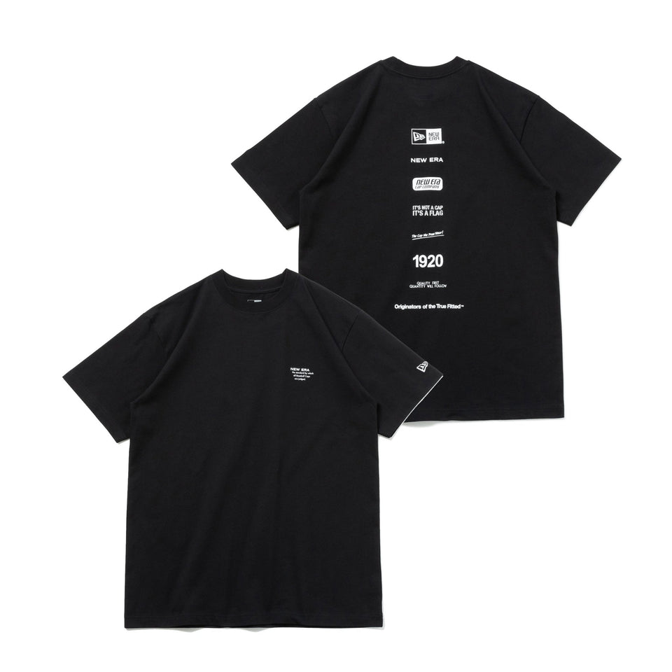 半袖 コットン Tシャツ Archive Logo ブラック レギュラーフィット | ニューエラオンラインストア