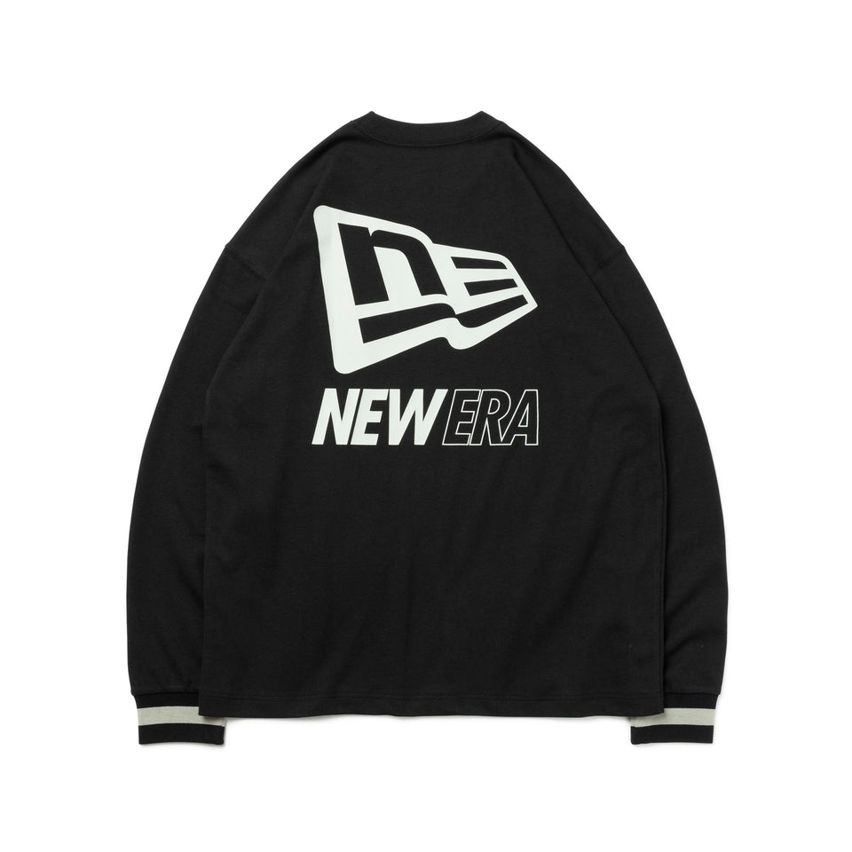 長袖 オーバーサイズド パフォーマンス Tシャツ Big Flag Logo ブラック【 Performance Apparel 】 - 13755366-S | NEW ERA ニューエラ公式オンラインストア