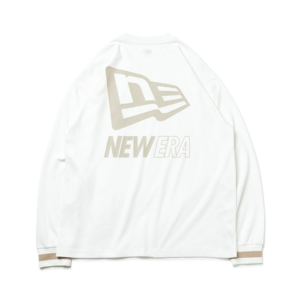 長袖 オーバーサイズド パフォーマンス Tシャツ Big Flag Logo ホワイト【 Performance Apparel 】 - 13755367-S | NEW ERA ニューエラ公式オンラインストア