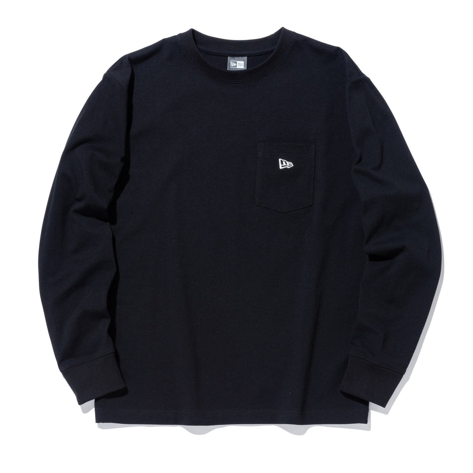 長袖 ポケット Tシャツ BLACK LABEL FW23 フラッグロゴ ブラック