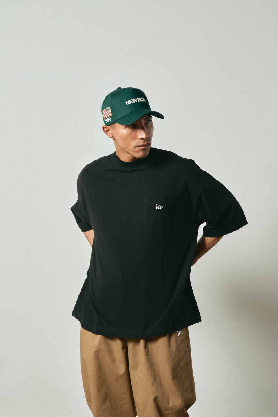 半袖 ワイドフィット ポケットTシャツ BLACK LABEL SS23 ブラック