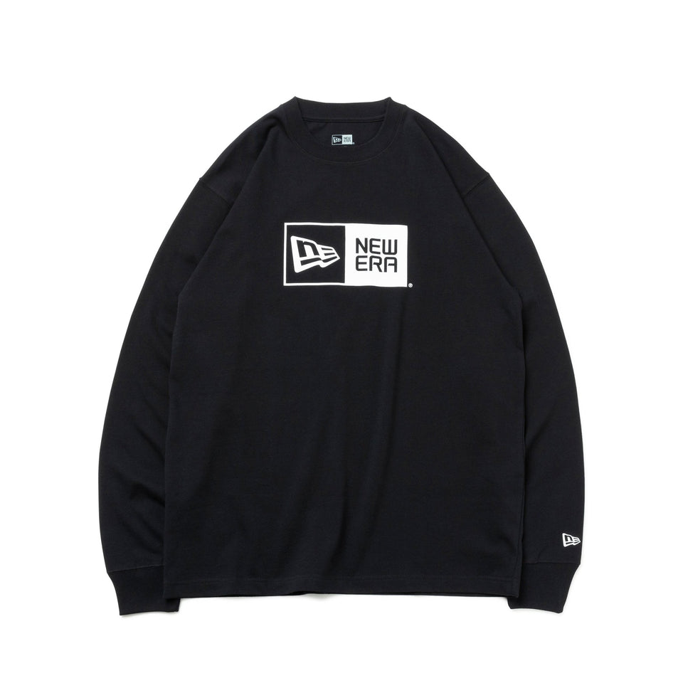 長袖 コットン Tシャツ Box Logo ボックスロゴ ブラック レギュラー