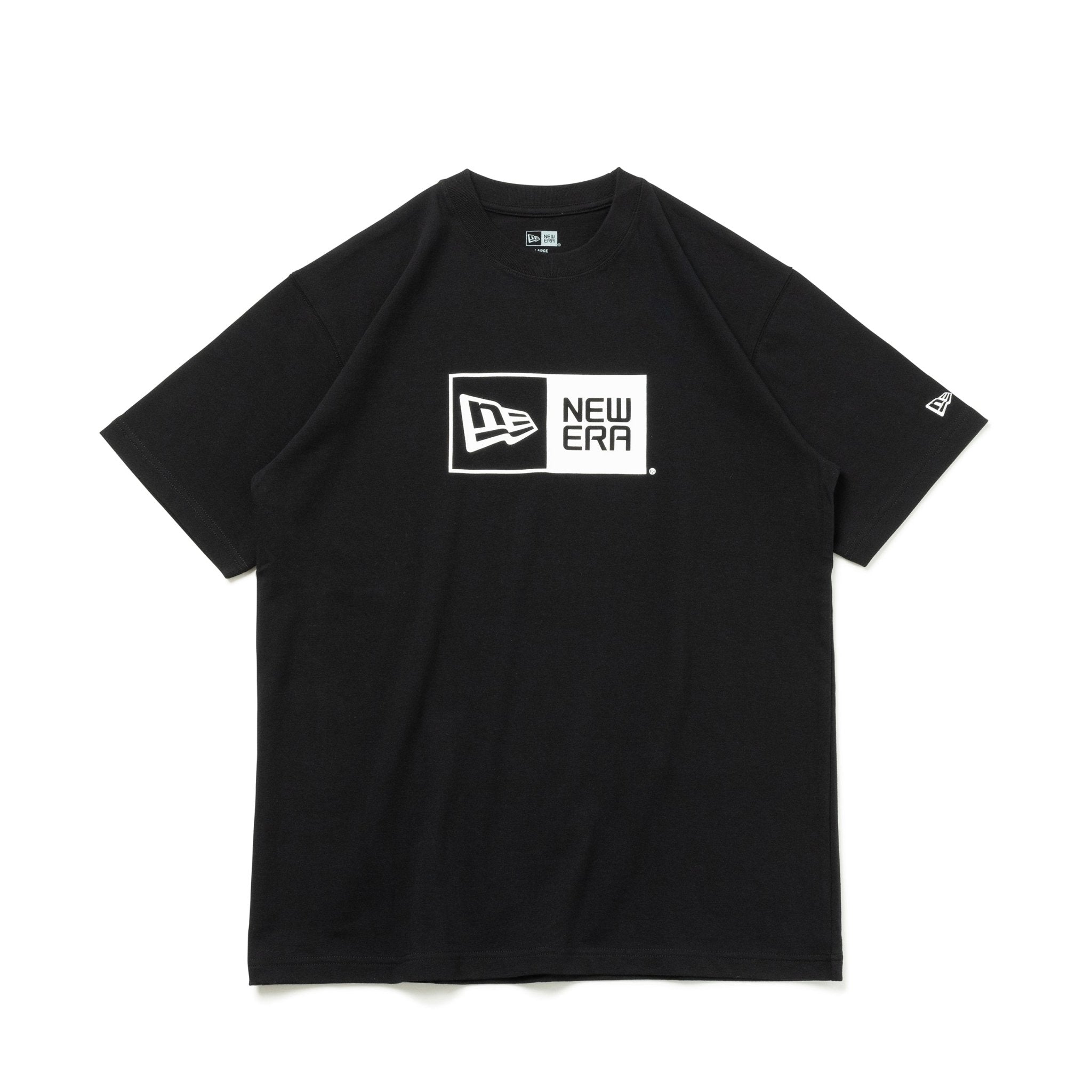 半袖 コットン Tシャツ Box Logo ブラック × ホワイト レギュラーフィット | ニューエラオンラインストア