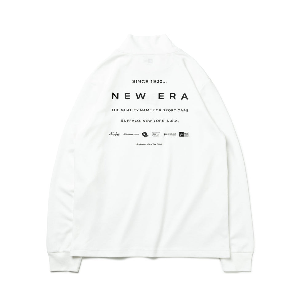 【ゴルフ】 ハイカラー 長袖 パフォーマンス Tシャツ Flag Logo フラッグロゴ オフホワイト - 13762697-S | NEW ERA ニューエラ公式オンラインストア