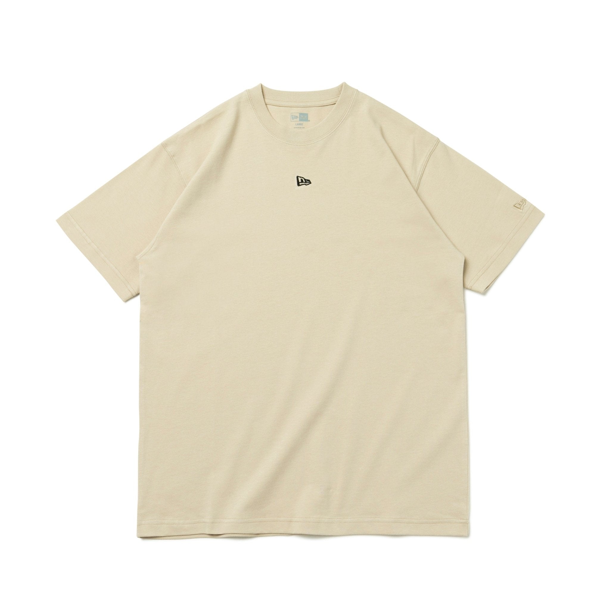 半袖 コットン Tシャツ Flag Logo Embroidery フラッグロゴ グレージュ