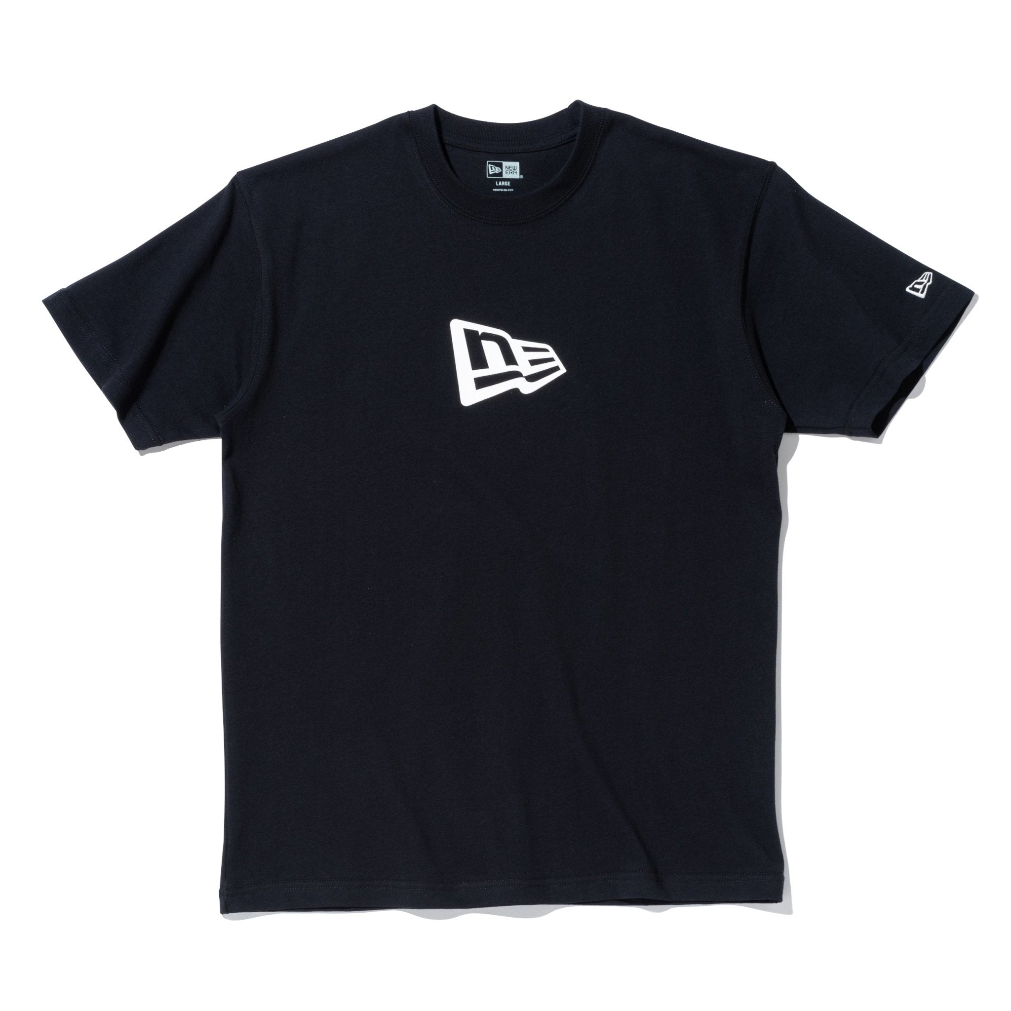 半袖 コットン Tシャツ Flag Logo Mid フラッグロゴ ブラック