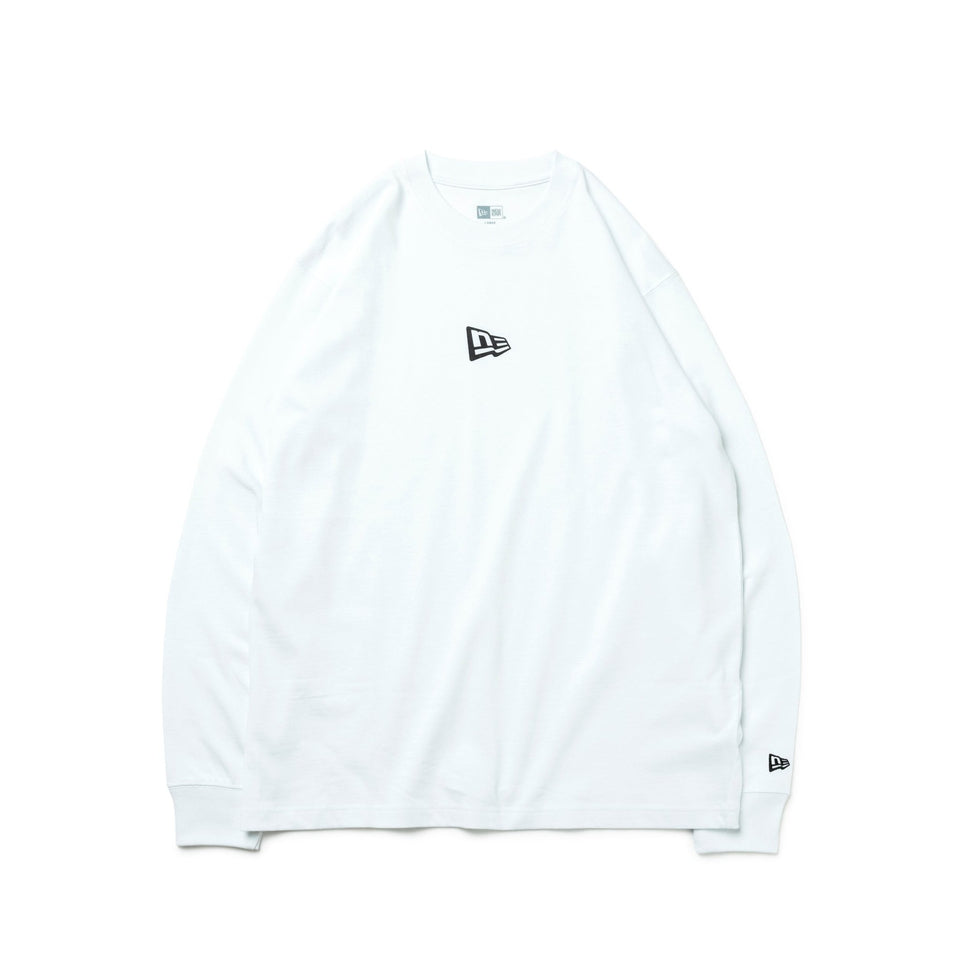 長袖 コットン Tシャツ Flag Logo Mini ホワイト レギュラーフィット - 13755425-S | NEW ERA ニューエラ公式オンラインストア