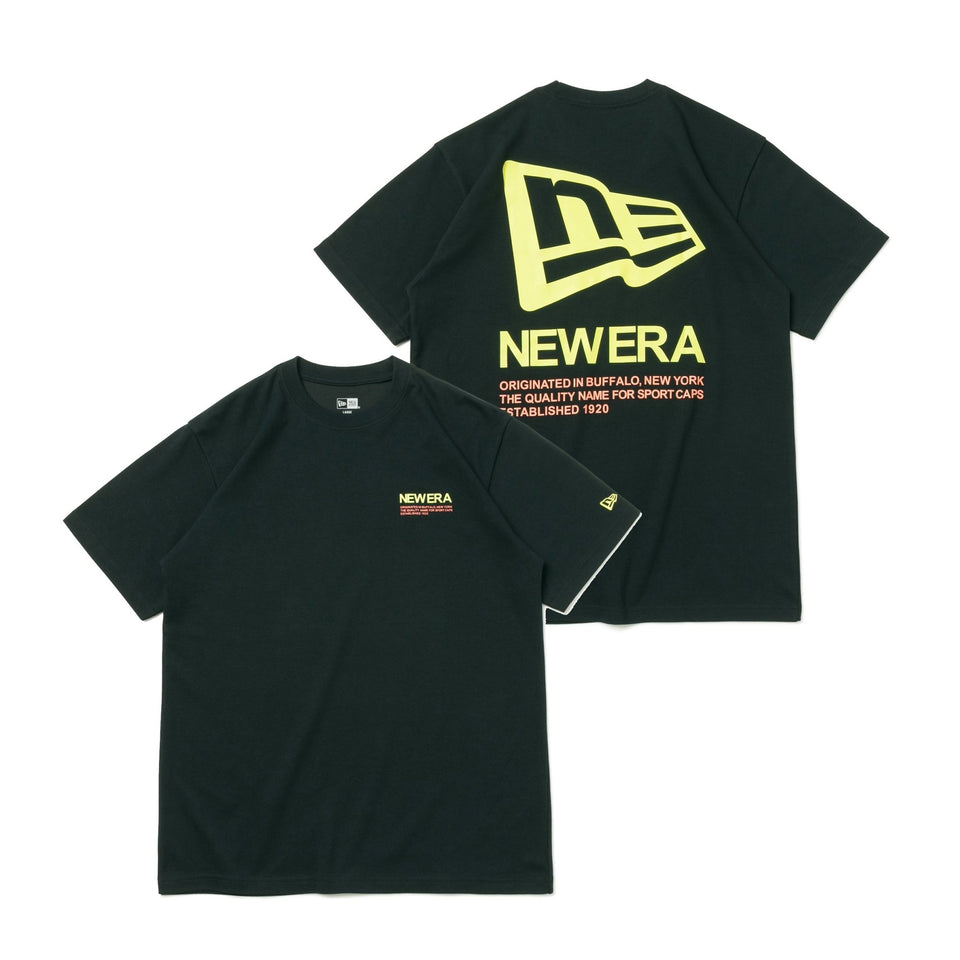 半袖 パフォーマンス Tシャツ Flag & Text ブラック/イエロー レギュラーフィット - 13516704-S | NEW ERA ニューエラ公式オンラインストア