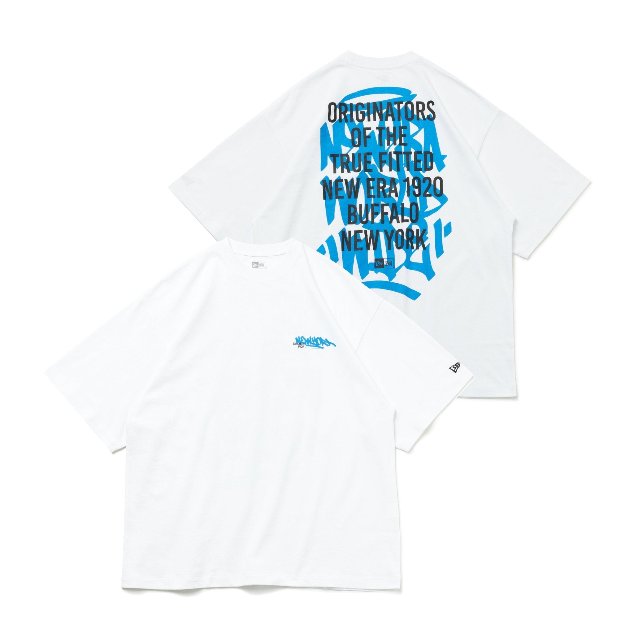 半袖 オーバーサイズド コットン Tシャツ Graffiti ホワイト 