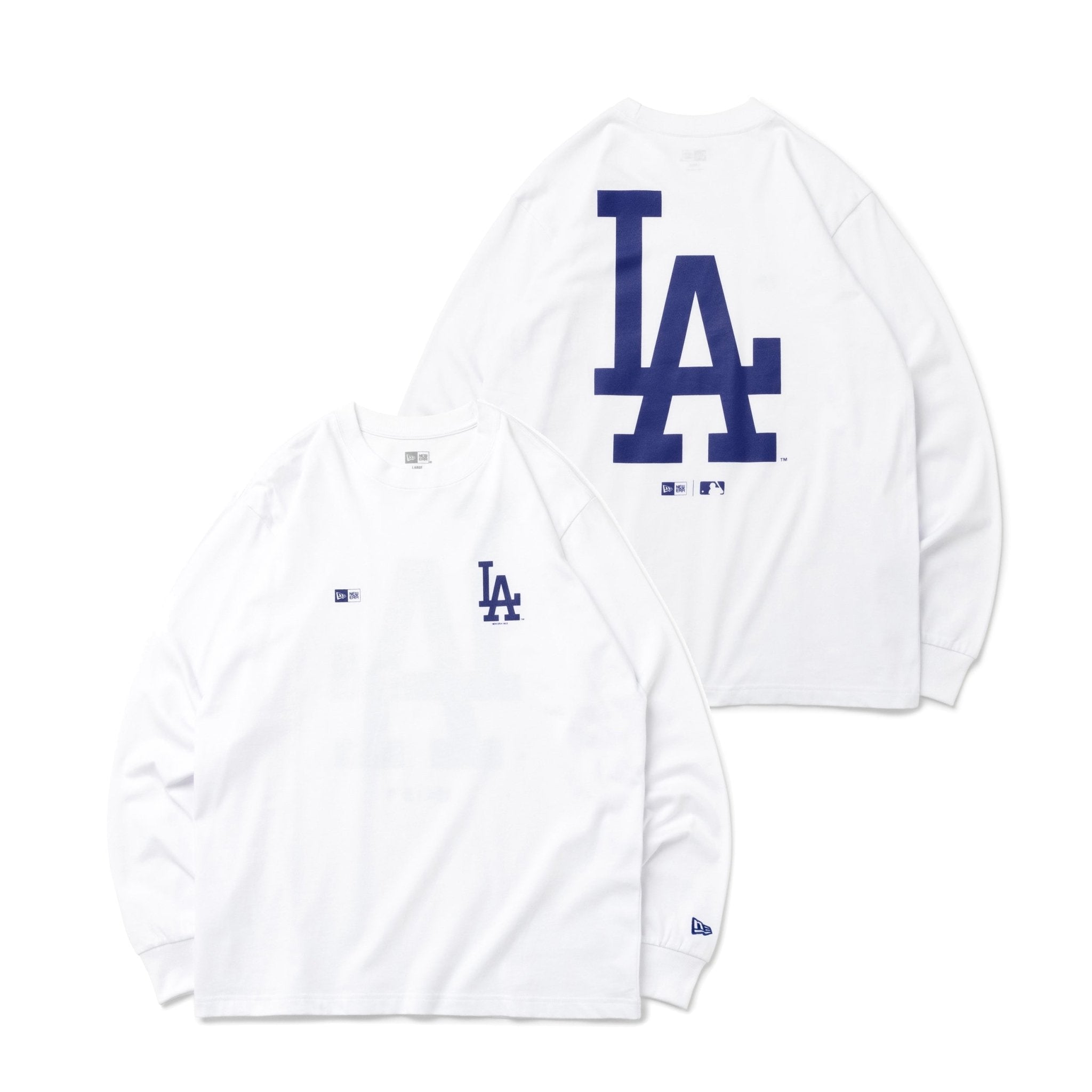 長袖 コットン Tシャツ MLB Apparel ロサンゼルス・ドジャース ホワイト レギュラーフィット
