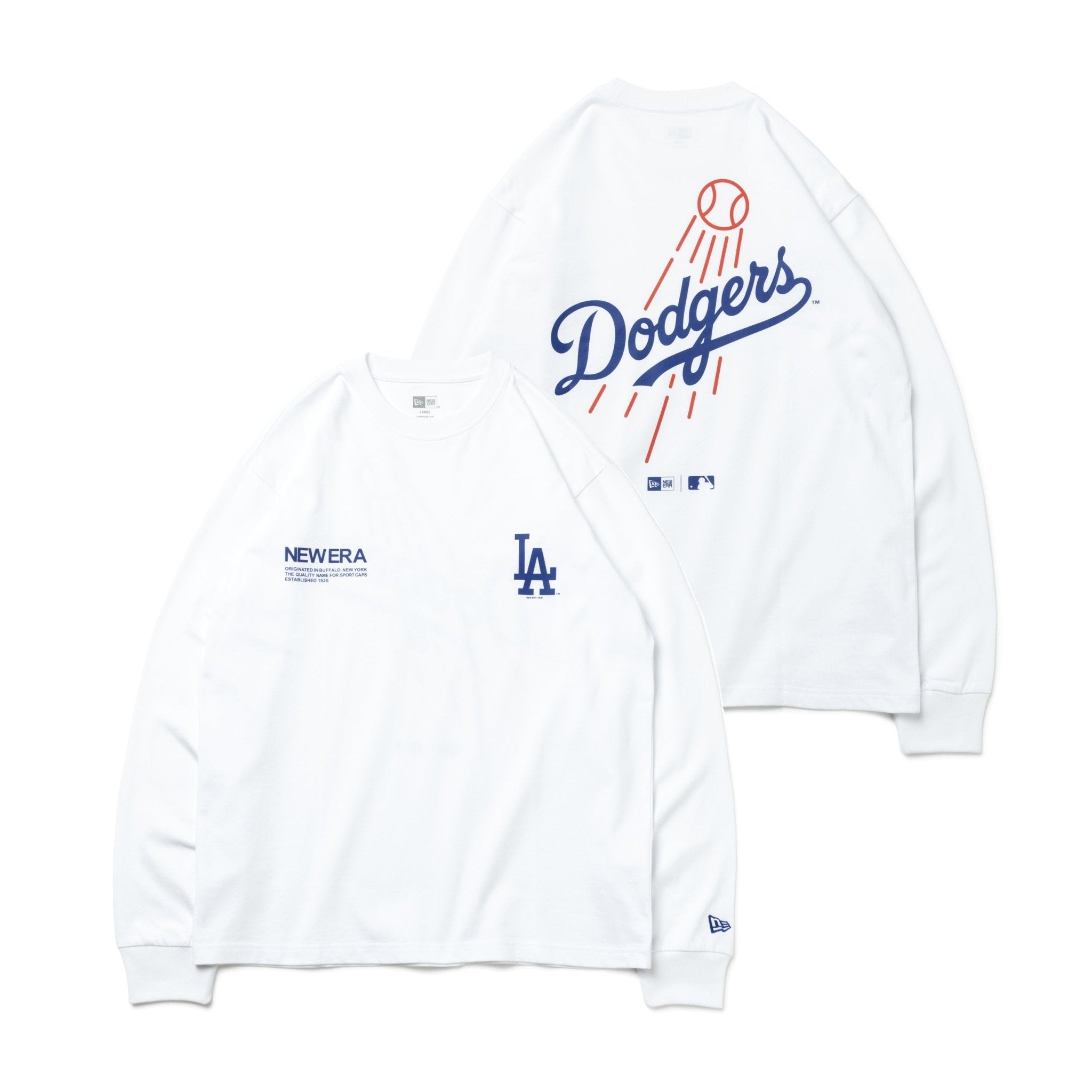 長袖 コットン Tシャツ MLB Apparel ロサンゼルス・ドジャース ホワイト レギュラーフィット