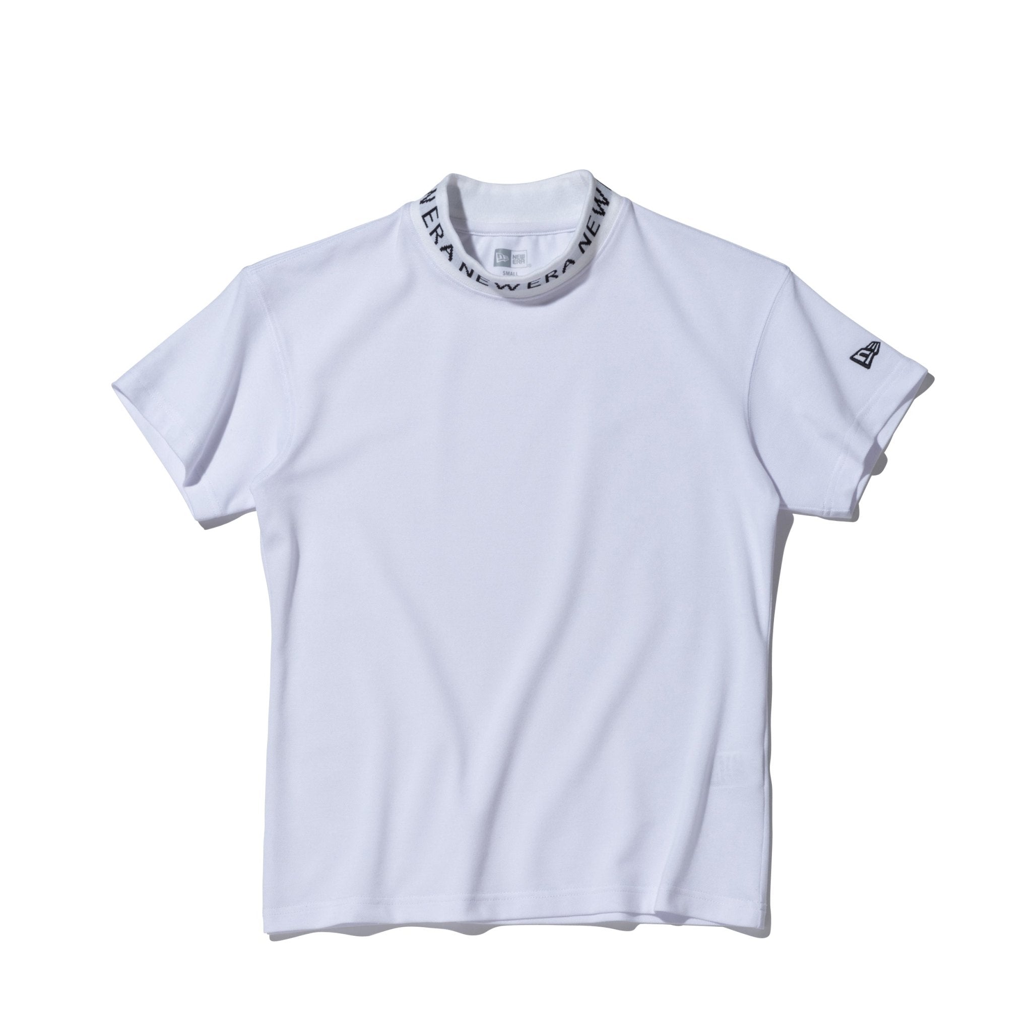 【ゴルフ】 半袖 ミドルネック Tシャツ NEW ERA ロゴ ホワイト 