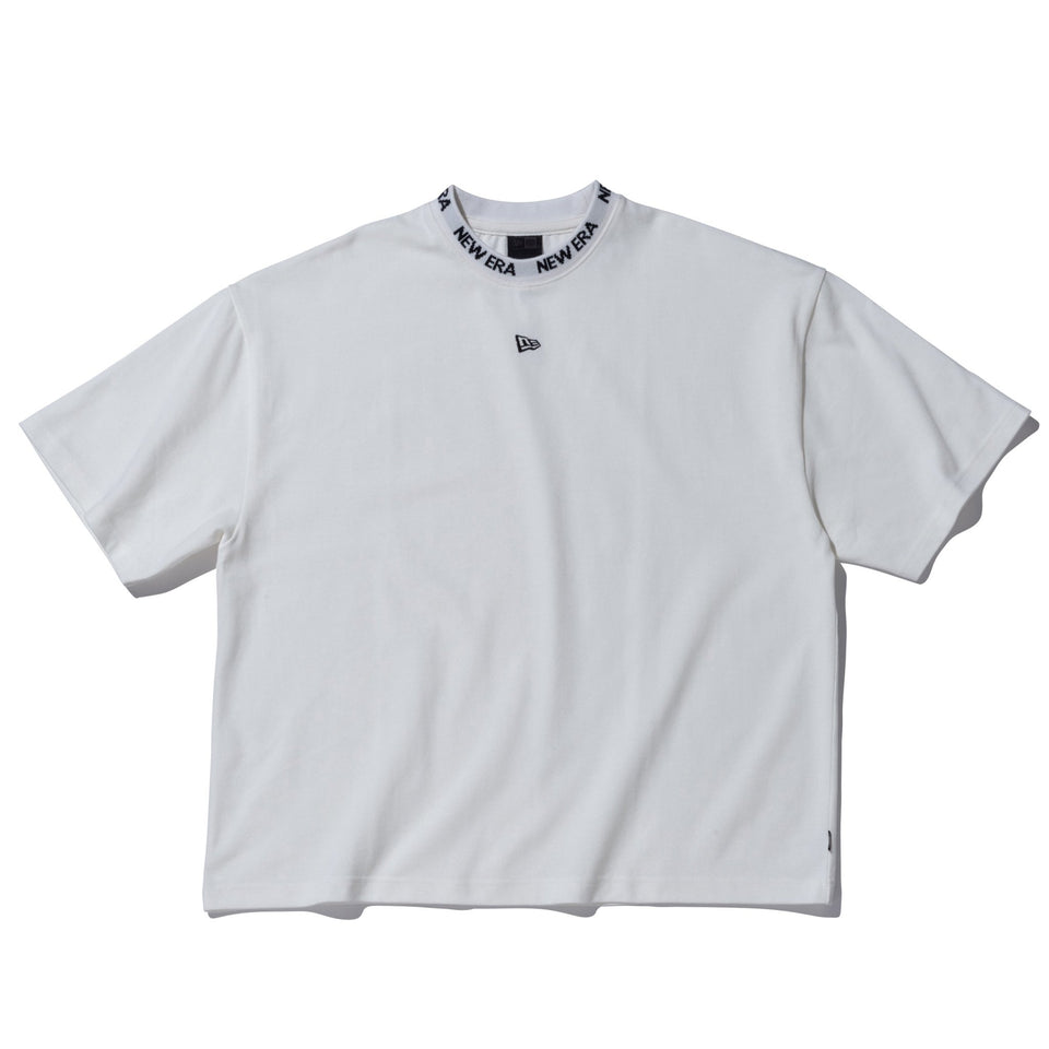 半袖 ジャカードネック ヘビーウェイト Tシャツ NEW ERA BLACK LABEL ホワイト ビッグシルエット | ニューエラオンラインストア