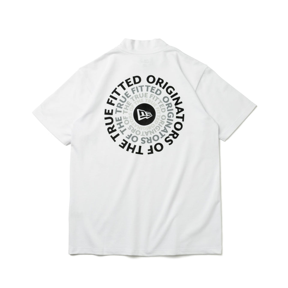 【ゴルフ】 ミドルネック 半袖 鹿の子 Tシャツ Originators of the True Fitted サークルロゴ ホワイト - 13061574-S | NEW ERA ニューエラ公式オンラインストア