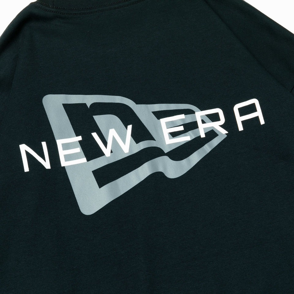 長袖 オーバーサイズド パフォーマンス Tシャツ Overlap Logo ブラック × グレー/ホワイト【Performance Apparel】 - 13516867-S | NEW ERA ニューエラ公式オンラインストア