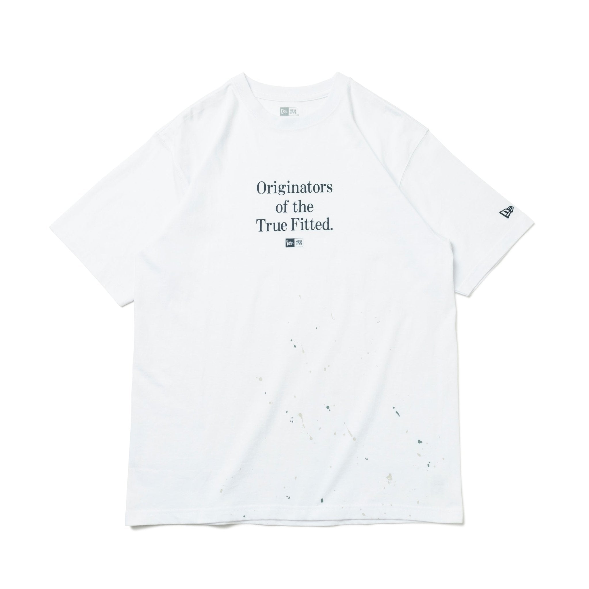 半袖 コットン Tシャツ Paint ホワイト × マルチカラー リラックス