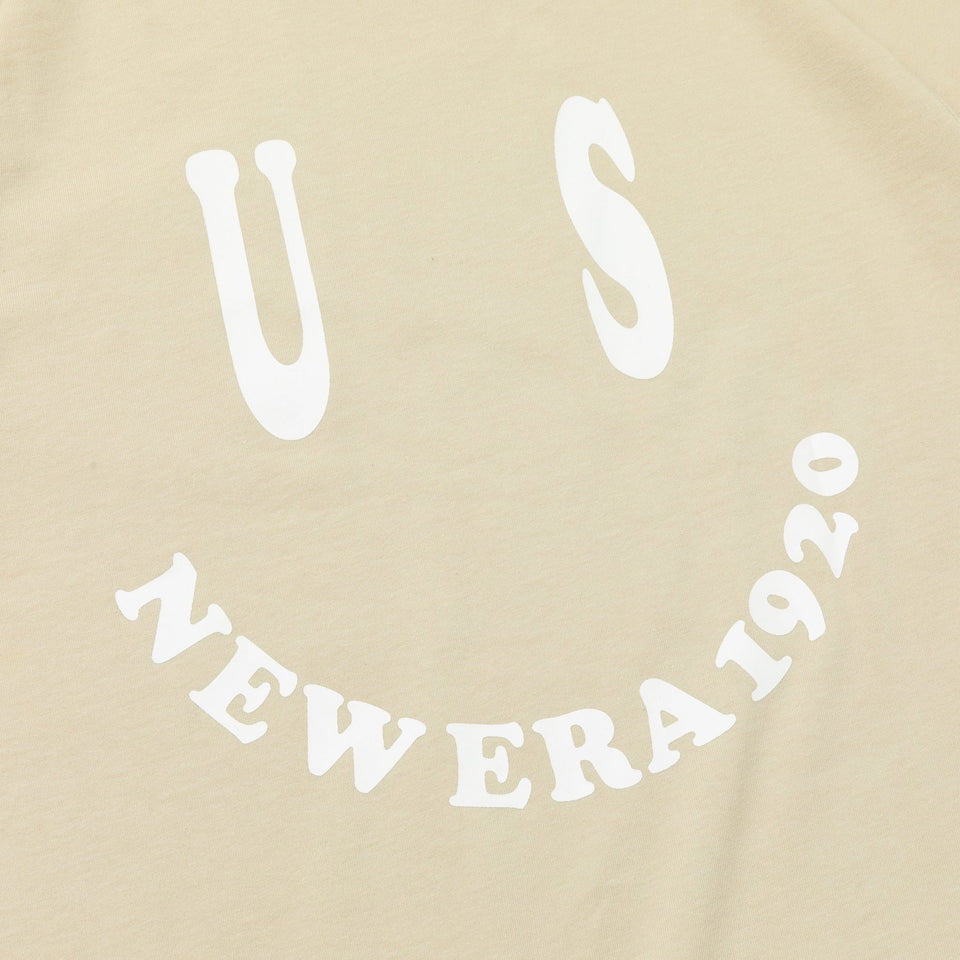 半袖 ポケット コットン Tシャツ Smile US NEW ERA 1920 グレージュ