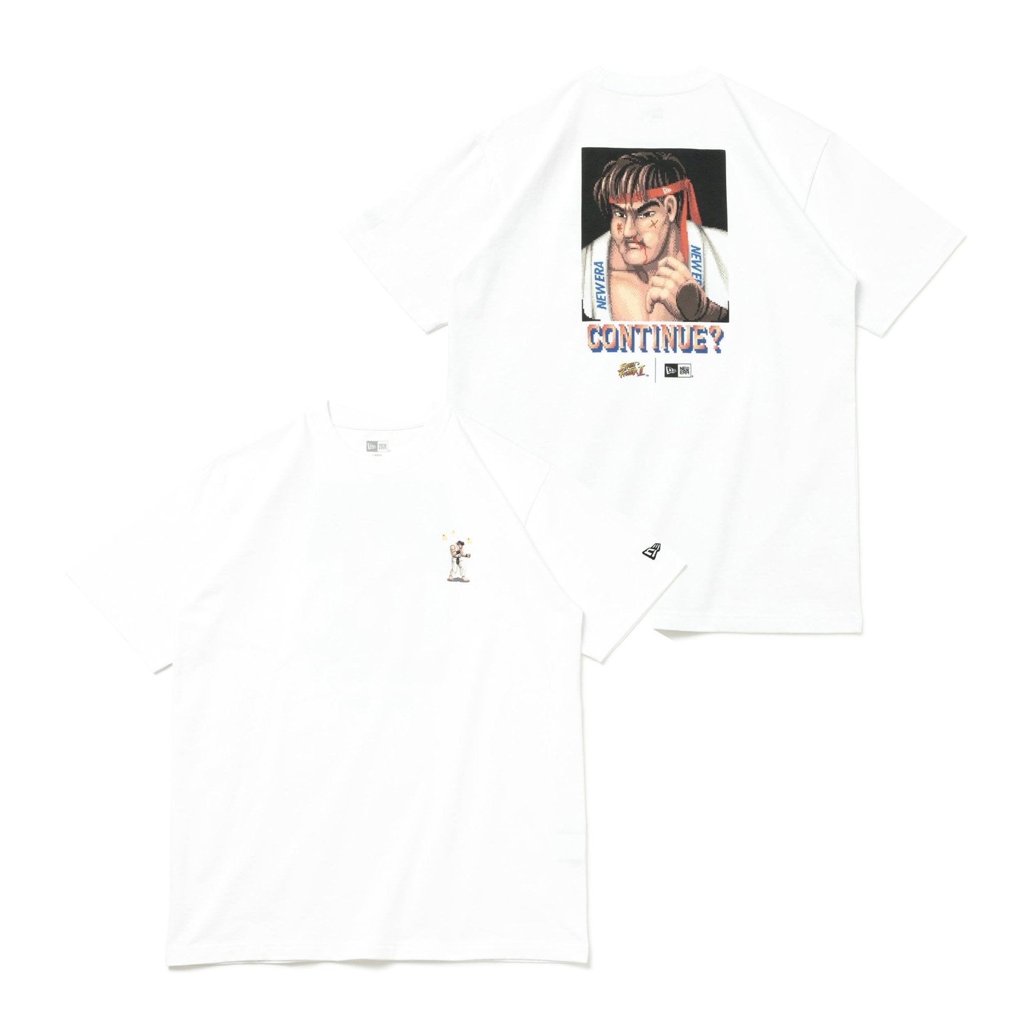 半袖 コットン Tシャツ STREET FIGHTER II ストリートファイターII リュウ ホワイト レギュラーフィット