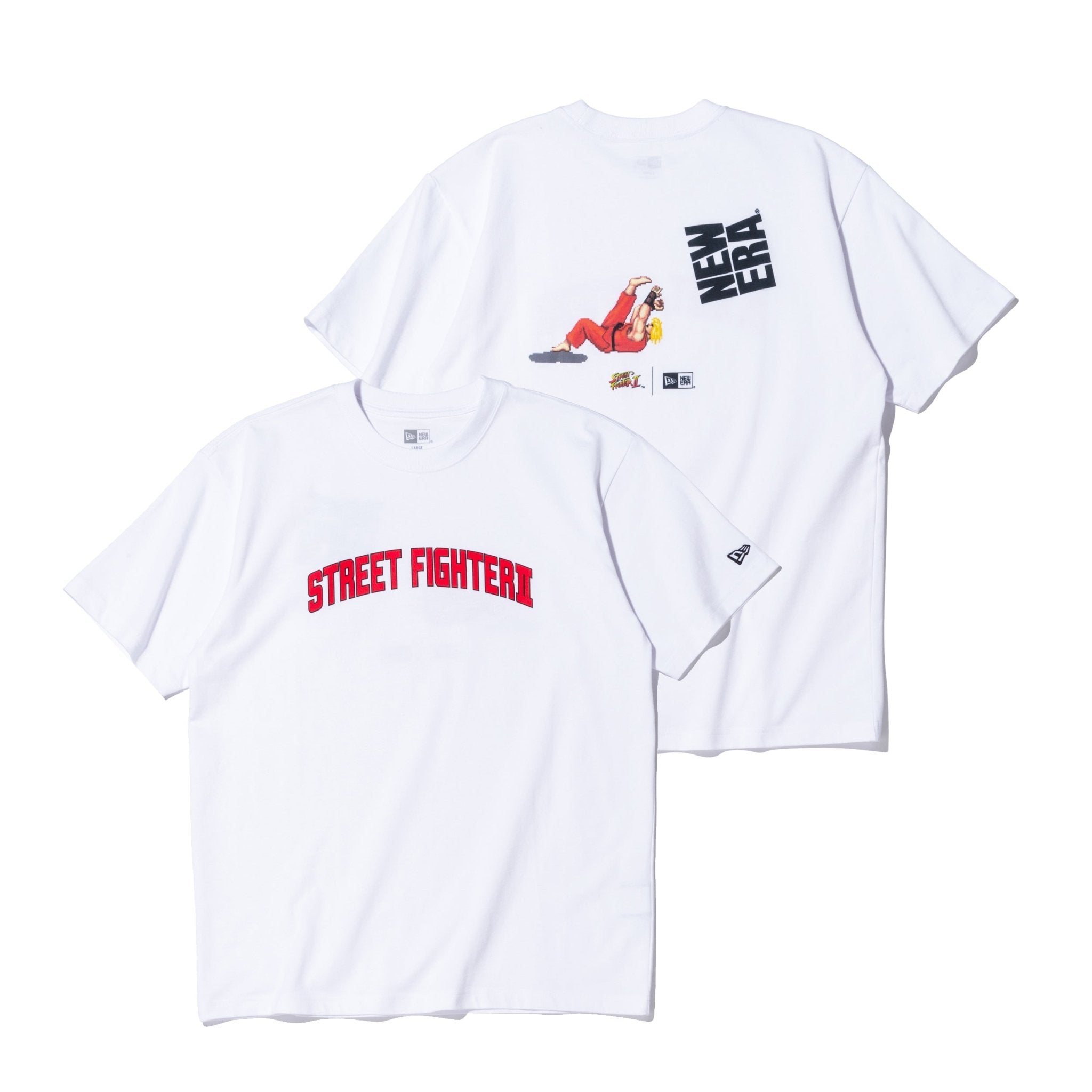 半袖 コットン Tシャツ STREET FIGHTER II ストリートファイターII ケン ホワイト レギュラーフィット