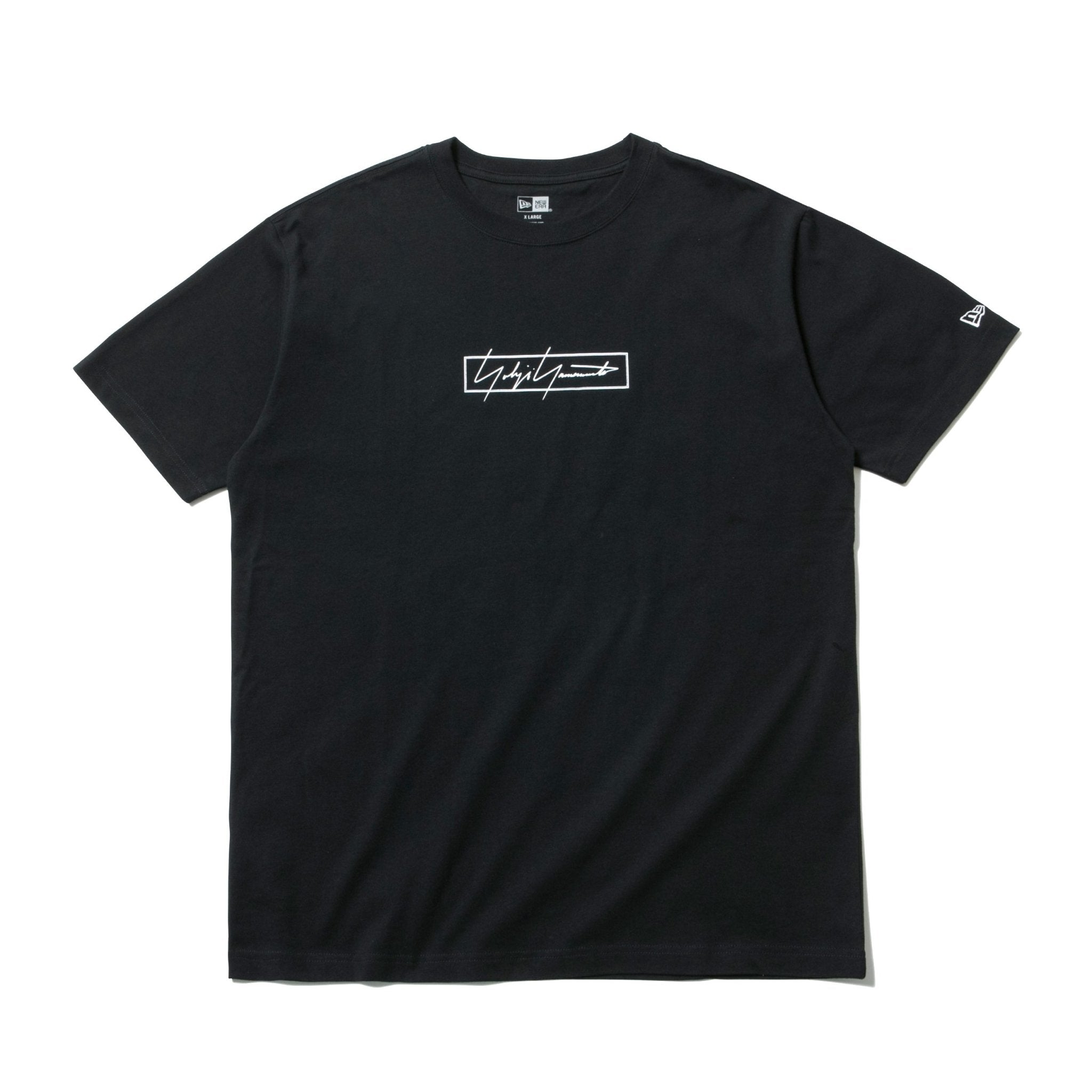 コットン Tシャツ Yohji Yamamoto SS20 スクエア シグネチャーロゴ ブラック レギュラーフィット
