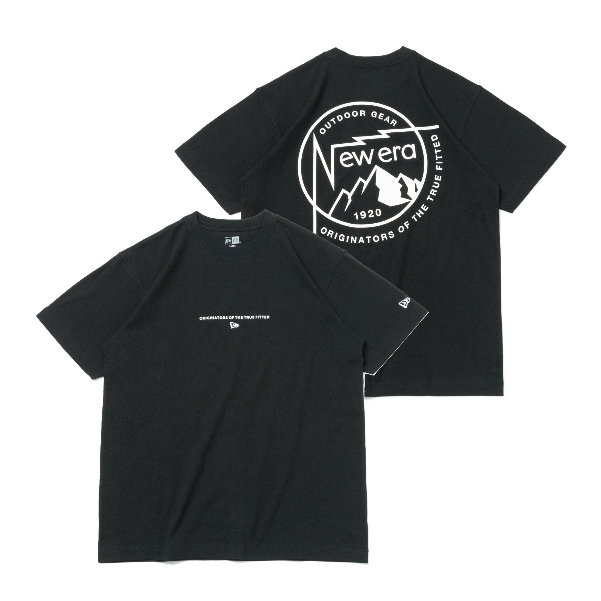 半袖 USコットン Tシャツ Mountain Circle Logo ブラック レギュラー