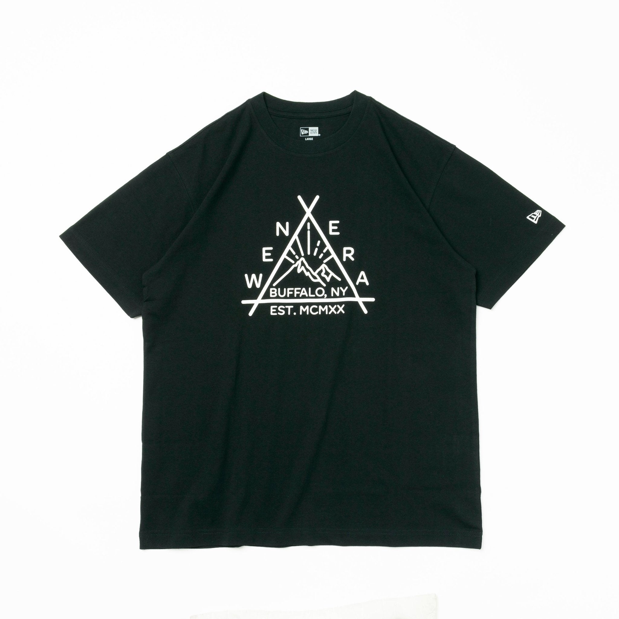 半袖 USコットン Tシャツ Triangle Sunrise Logo ブラック