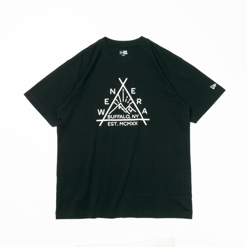 半袖 USコットン Tシャツ Triangle Sunrise Logo ブラック レギュラー