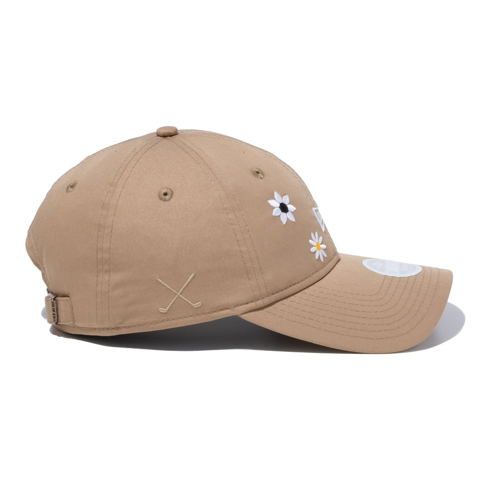 【ゴルフ】WOMEN'S 9TWENTY ロングバイザー CORDURA (made with COOLMAX fabric) コーデュラ フラッグロゴ カーキ - 13517826-OSFM | NEW ERA ニューエラ公式オンラインストア