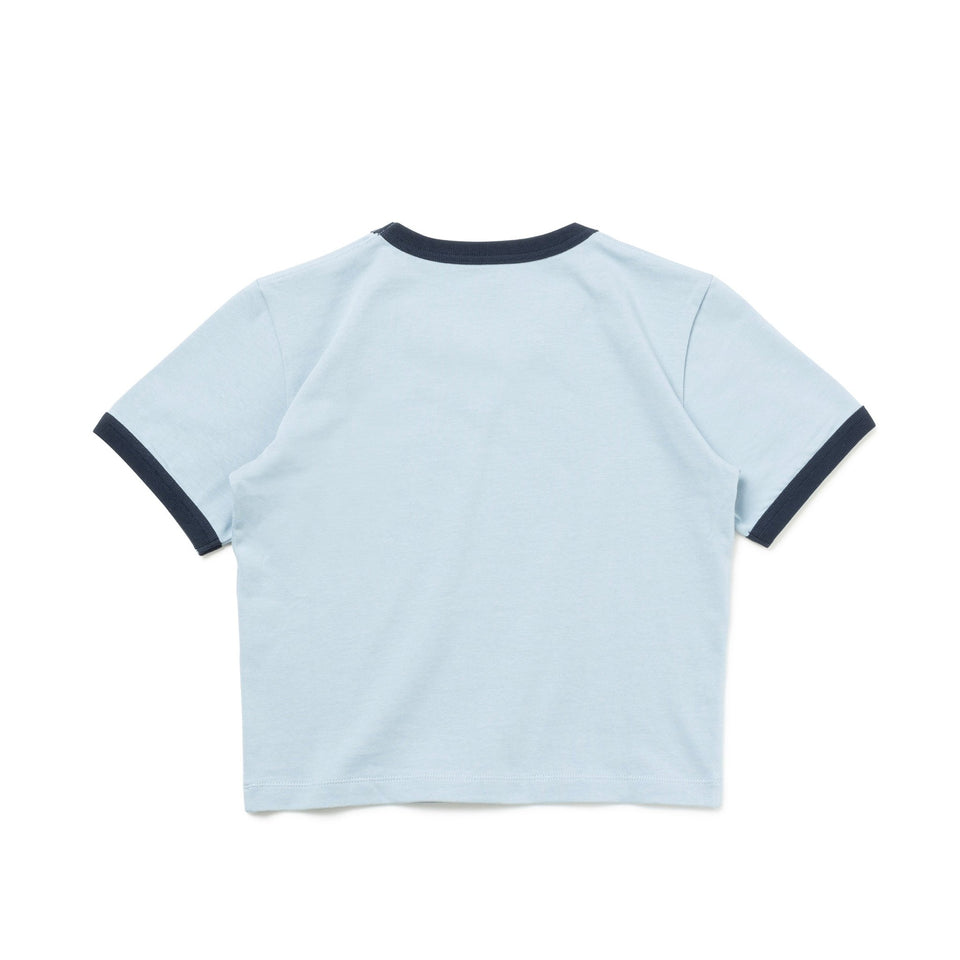 Women's 半袖 ミニ コットン Tシャツ Ringer Tee ミストブルー ...