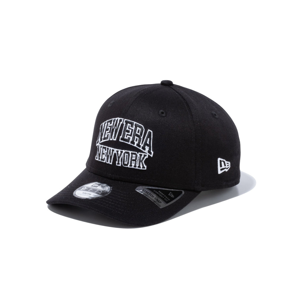 Youth 9FIFTY ストレッチスナップ カレッジロゴ ブラック × スノーホワイト/ブラック - 13517614-YTH | NEW ERA ニューエラ公式オンラインストア