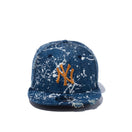 Youth 9FIFTY Damaged Denim ダメージドデニム ニューヨーク・ヤンキース スプラッシュペイント - 13327494-YTH | NEW ERA ニューエラ公式オンラインストア