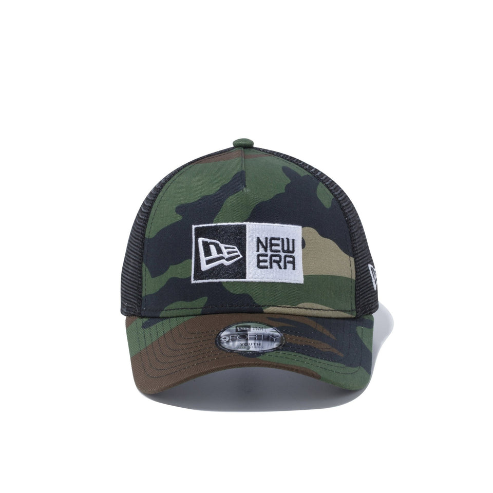 Youth 9FORTY A-Frame トラッカー ボックスロゴ ウッドランドカモ - 13565774-YTH | NEW ERA ニューエラ公式オンラインストア