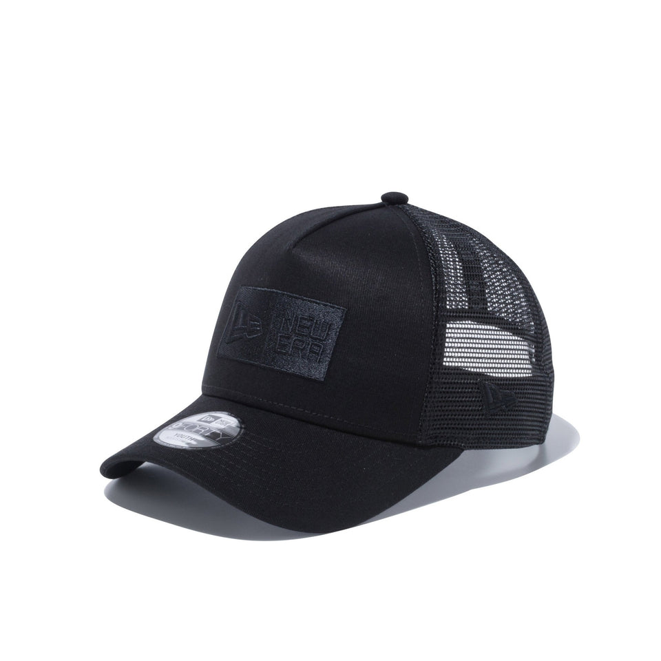 Youth 9FORTY A-Frame トラッカー ボックスロゴ ブラック × ブラック - 13565777-YTH | NEW ERA ニューエラ公式オンラインストア