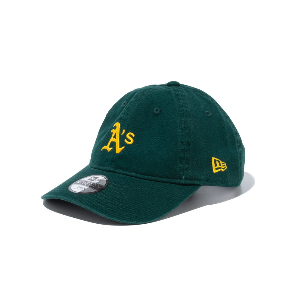 Youth 9TWENTY オークランド・アスレチックス ミッドロゴ ダークグリーン × マニラ - 13517704-YTH | NEW ERA ニューエラ公式オンラインストア