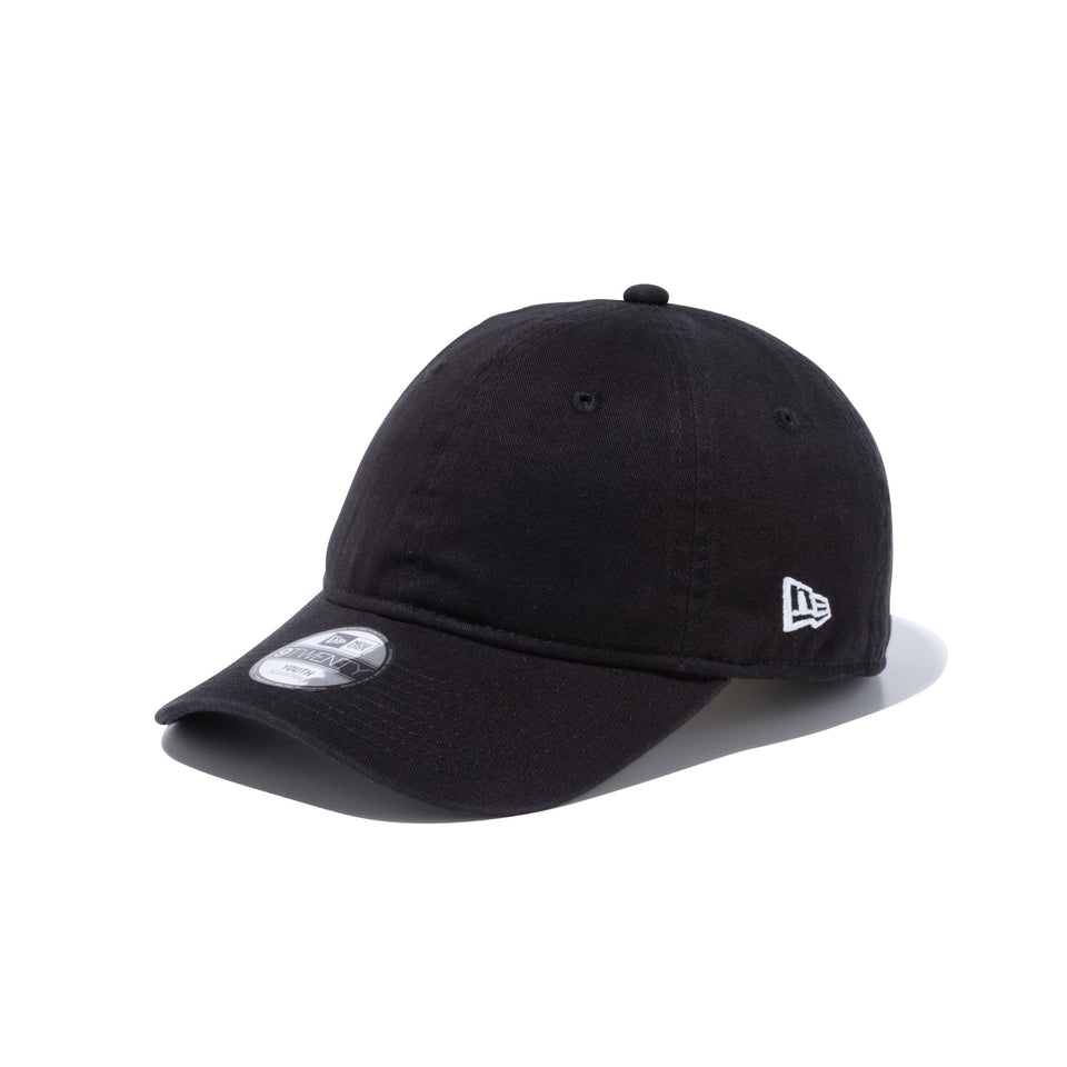 Youth 9TWENTY ウォッシュドコットン ベーシック ブラック × ホワイト - 13552020-YTH | NEW ERA ニューエラ公式オンラインストア