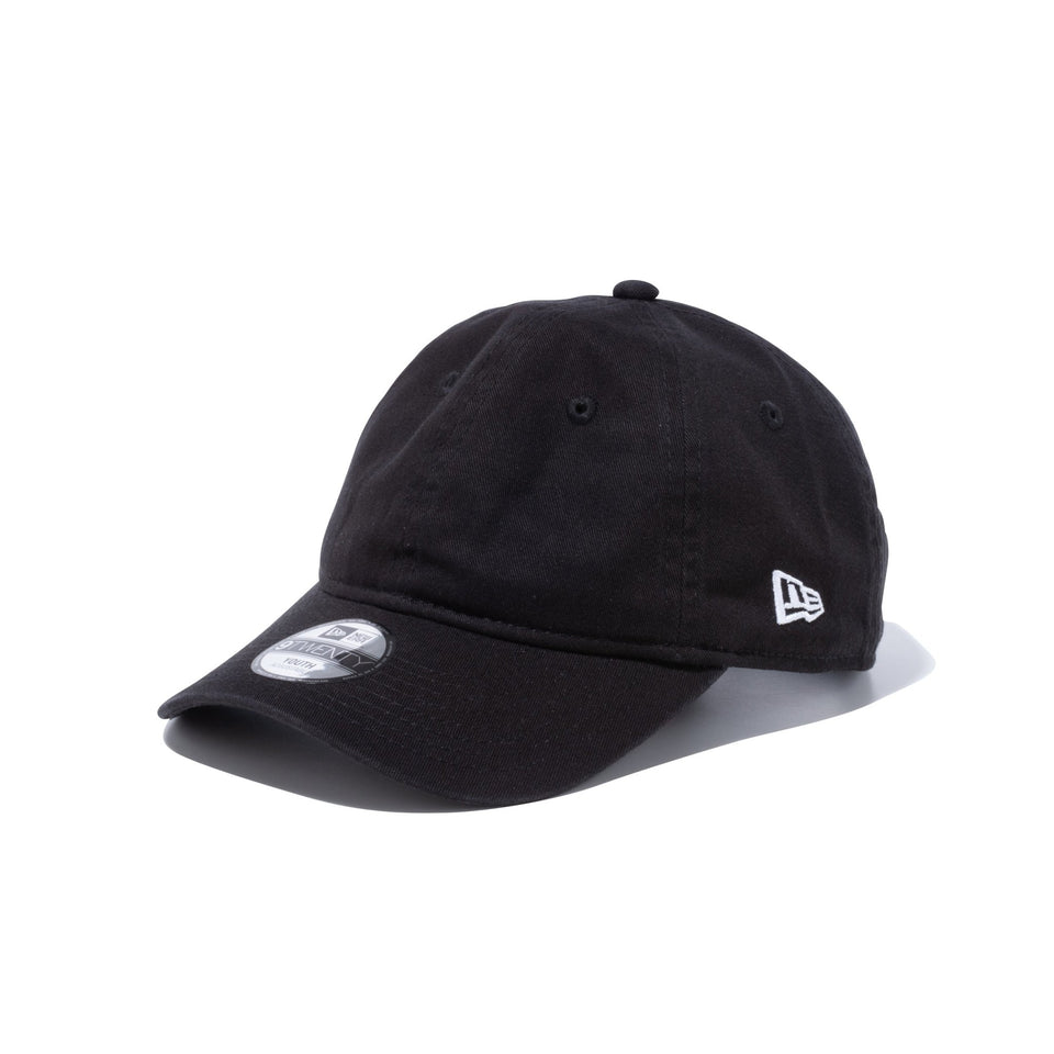 Youth 9TWENTY ウォッシュドコットン ベーシック ブラック × ホワイト - 13552020-YTH | NEW ERA ニューエラ公式オンラインストア