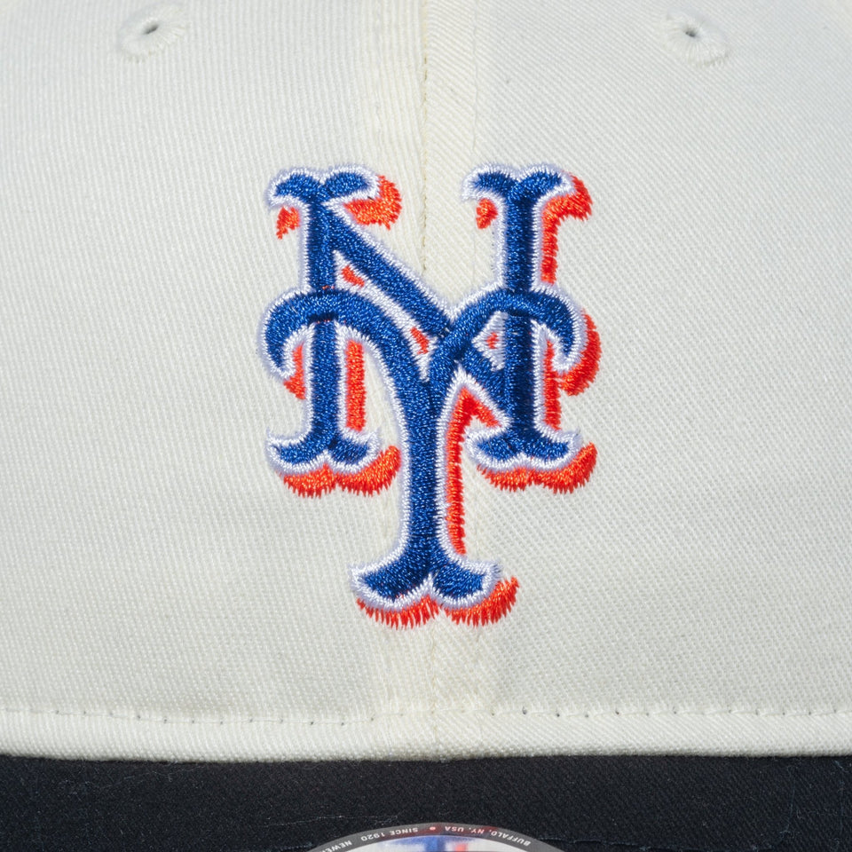 Youth 9TWENTY MLB 2-Tone ニューヨーク・メッツ クロームホワイト ブラックバイザー - 13762820-YTH | NEW ERA ニューエラ公式オンラインストア