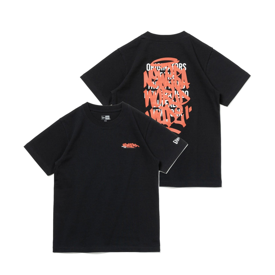 Youth 半袖 コットン Tシャツ Graffiti ブラック | ニューエラ