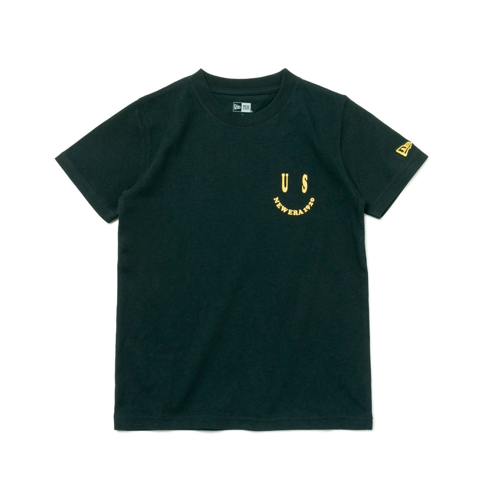 Youth 半袖 コットン Tシャツ Smile ブラック | ニューエラオンライン